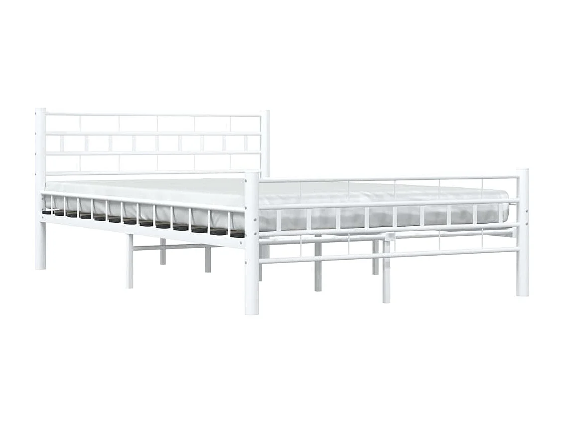 Estrutura de cama metal 140x200 cm branco