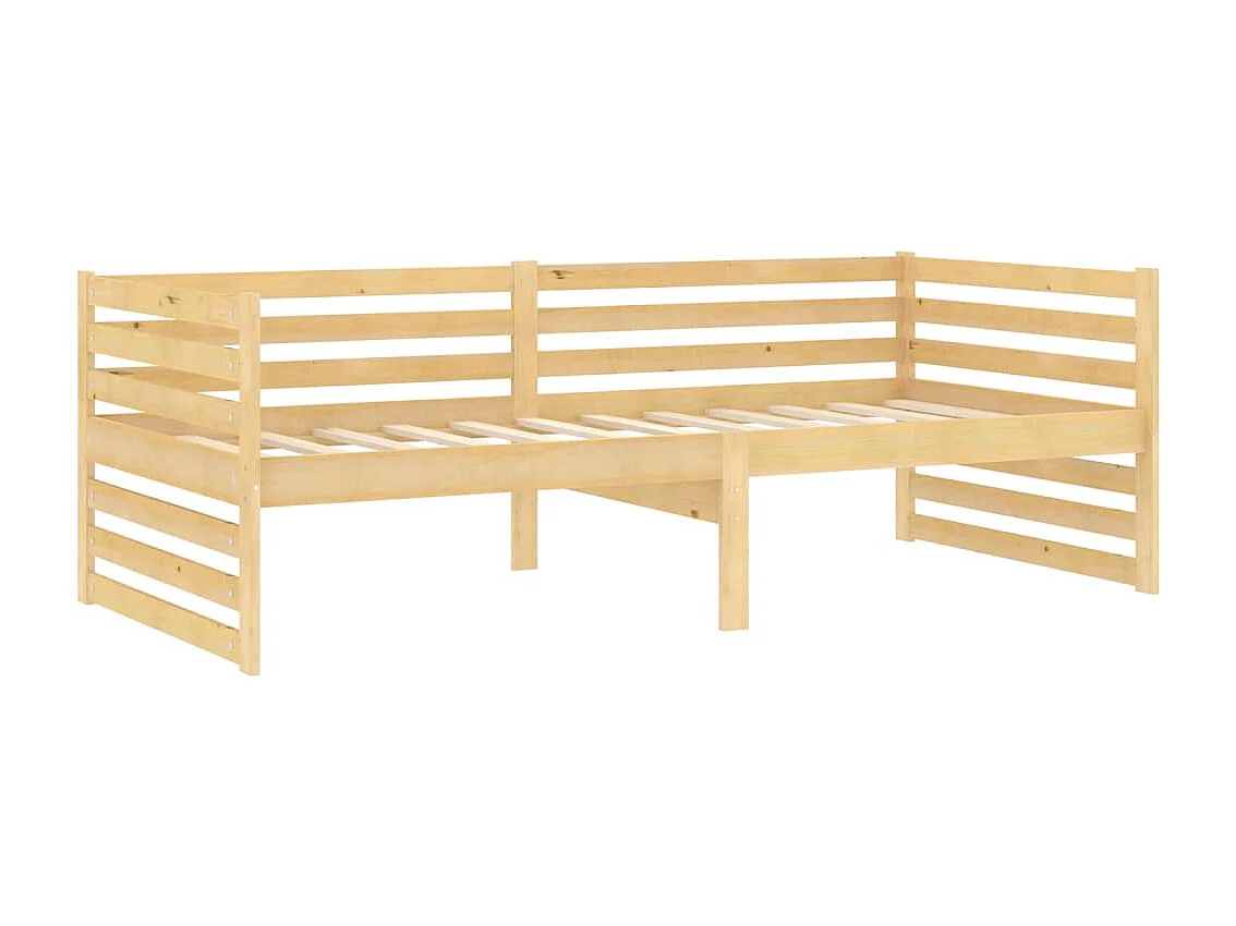 Sofá-cama 90x200 cm madeira de pinho maciça