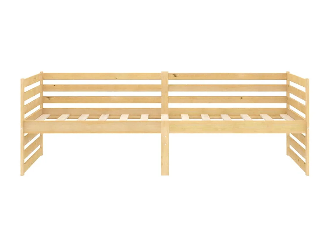 Sofá-cama 90x200 cm madeira de pinho maciça