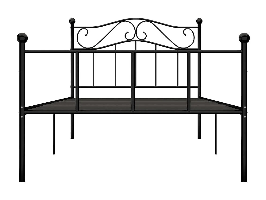 Estructura de cama de metal negro 100x200 cm