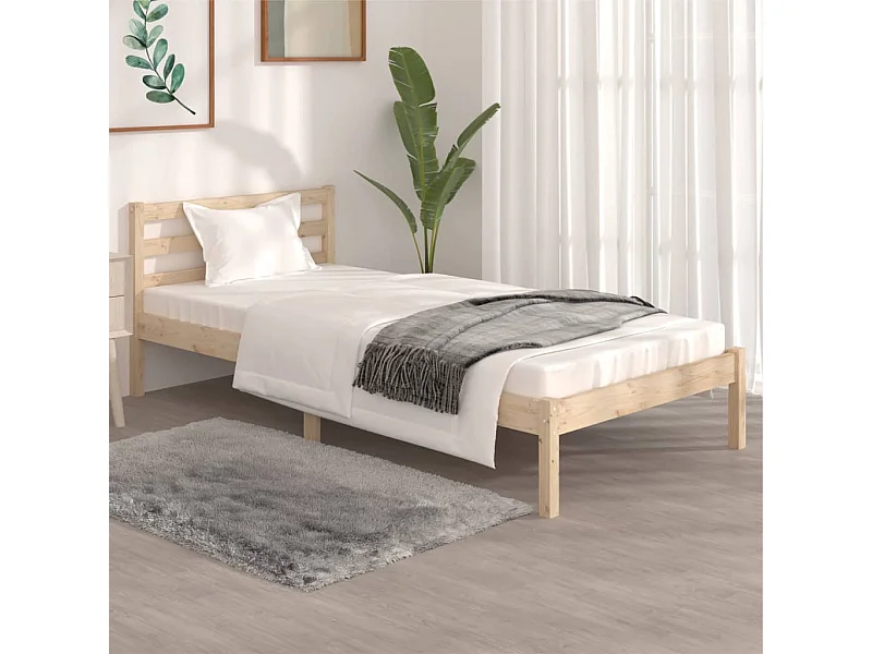 Cadre de lit Bois de pin massif 90x190 cm Simple
