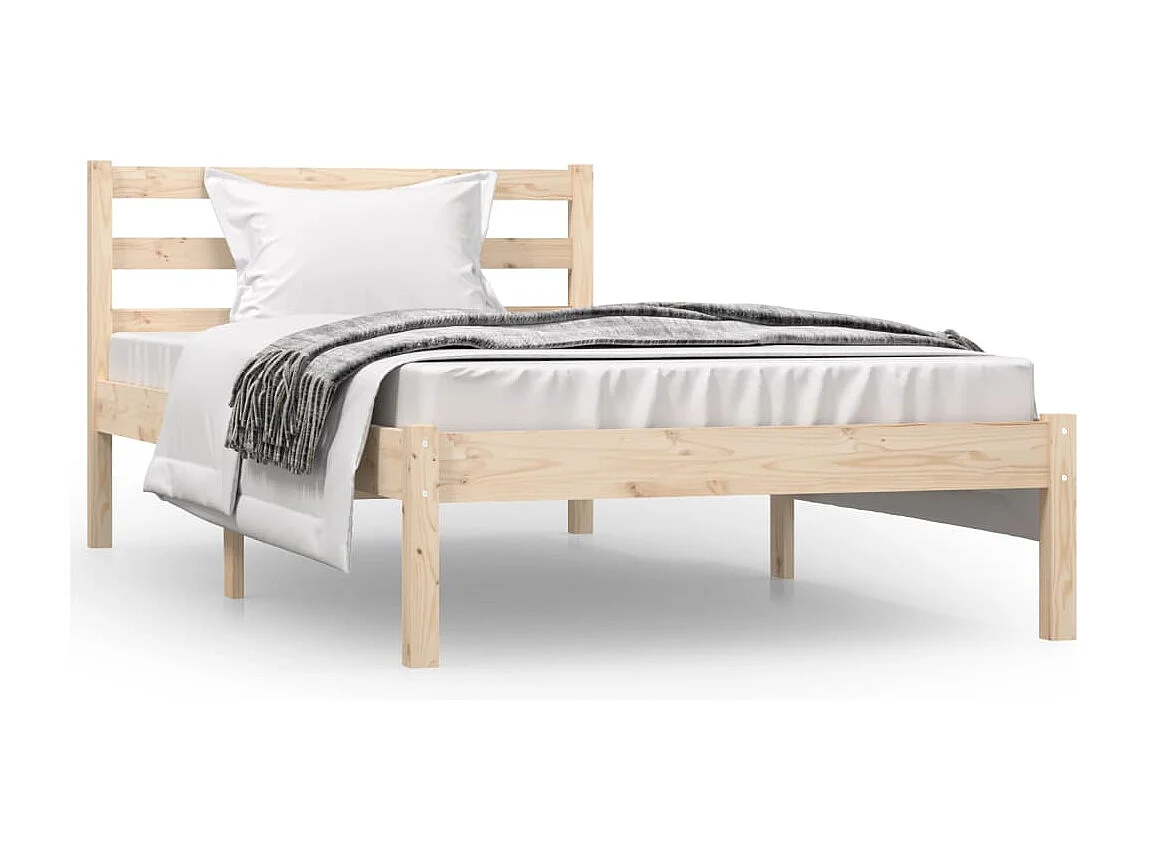 Cadre de lit Bois de pin massif 90x190 cm Simple