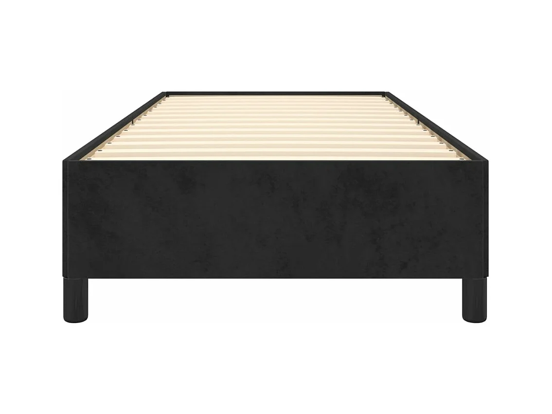 Estructura de cama de terciopelo gris claro 100x200 cm