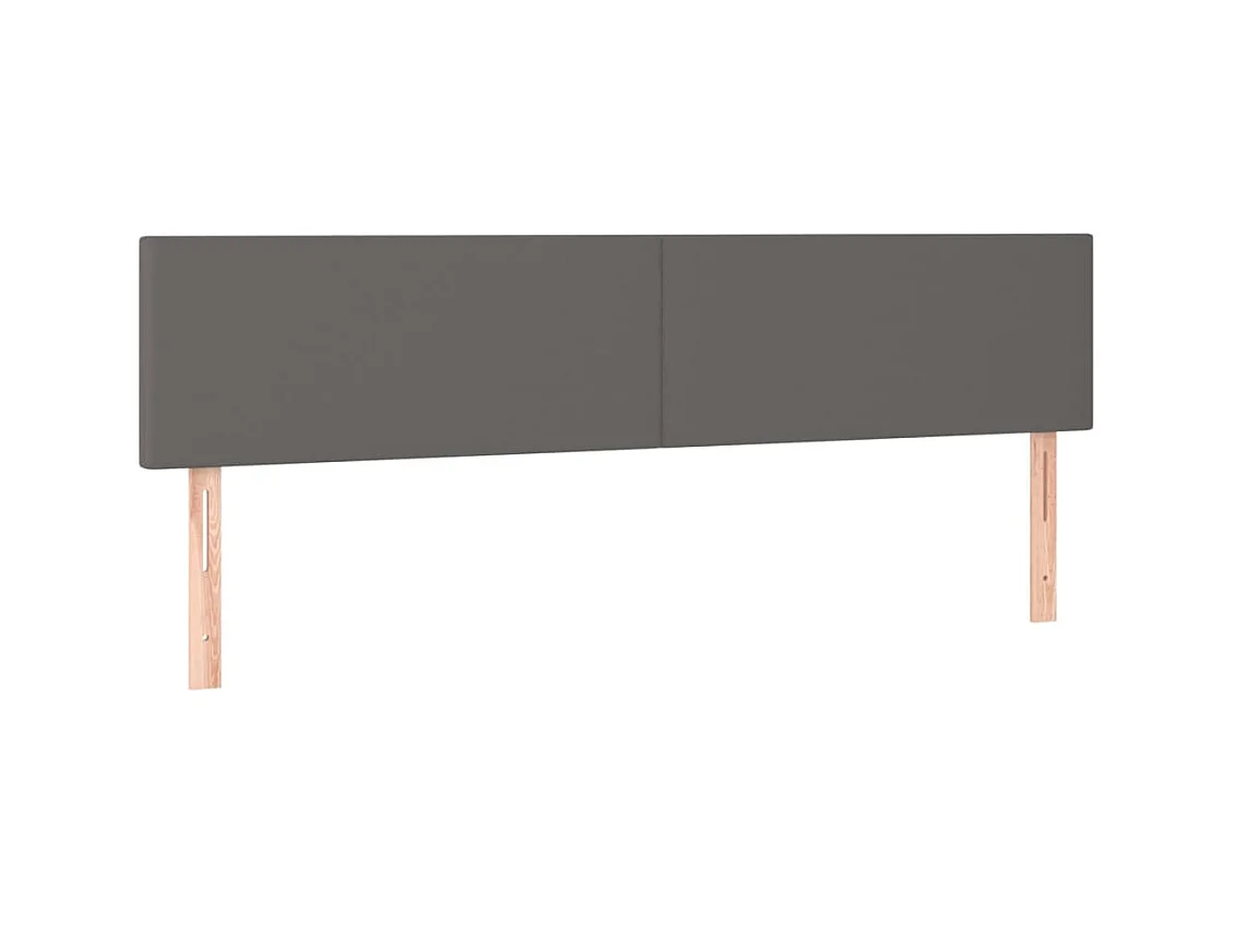 Lit à sommier tapissier avec matelas Gris 160x200 cm Similicuir