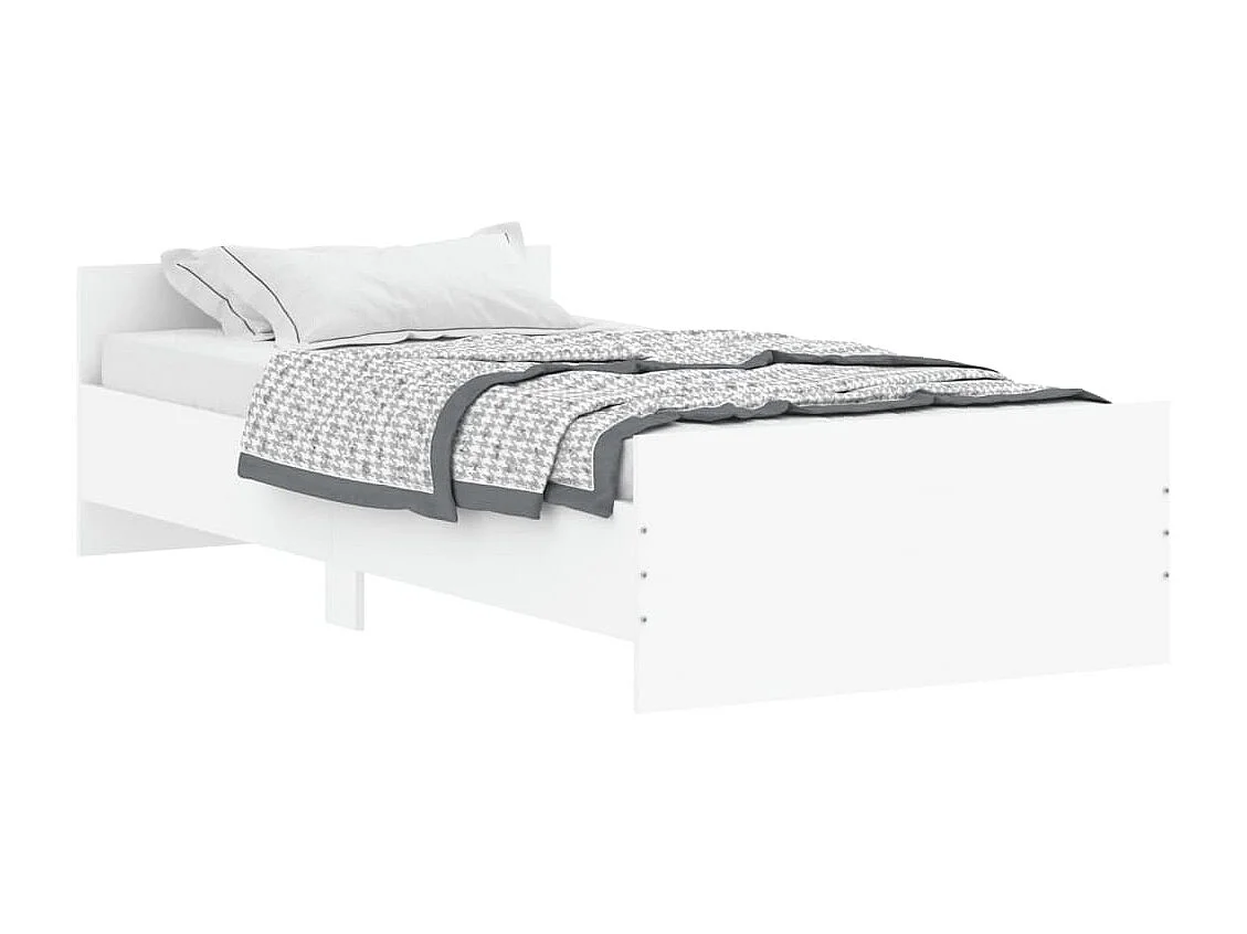 Estrutura de cama 90x200 cm derivados de madeira branco