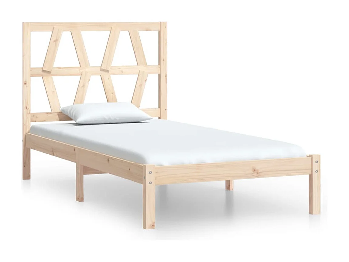 Estrutura de cama 100x200 cm pinho maciço