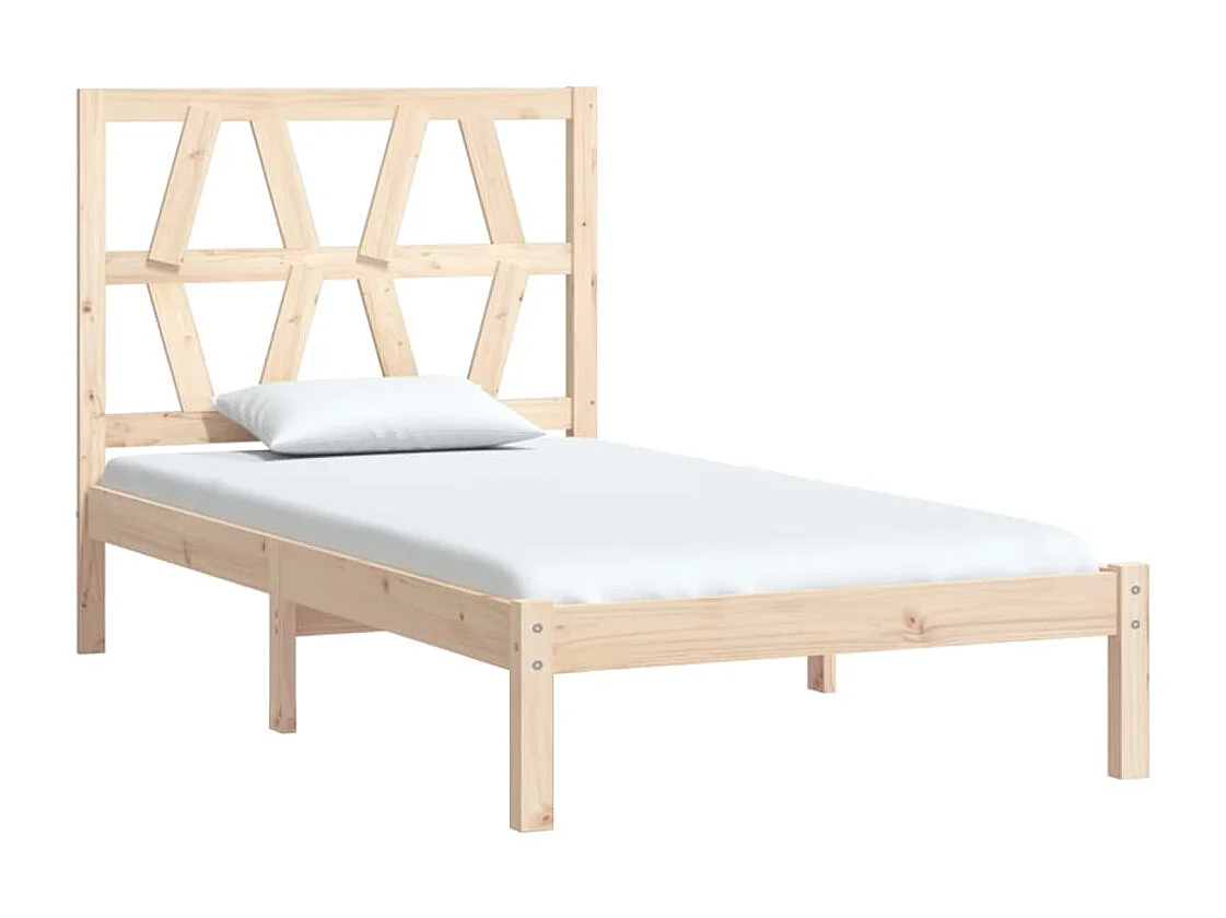 Estrutura de cama 100x200 cm pinho maciço