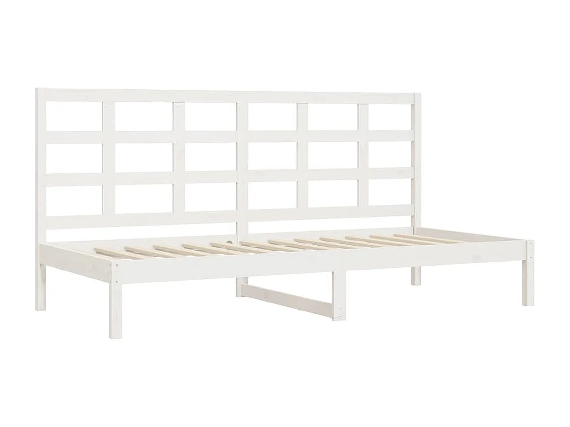 Sofá cama madera maciza de pino blanco 80x200 cm