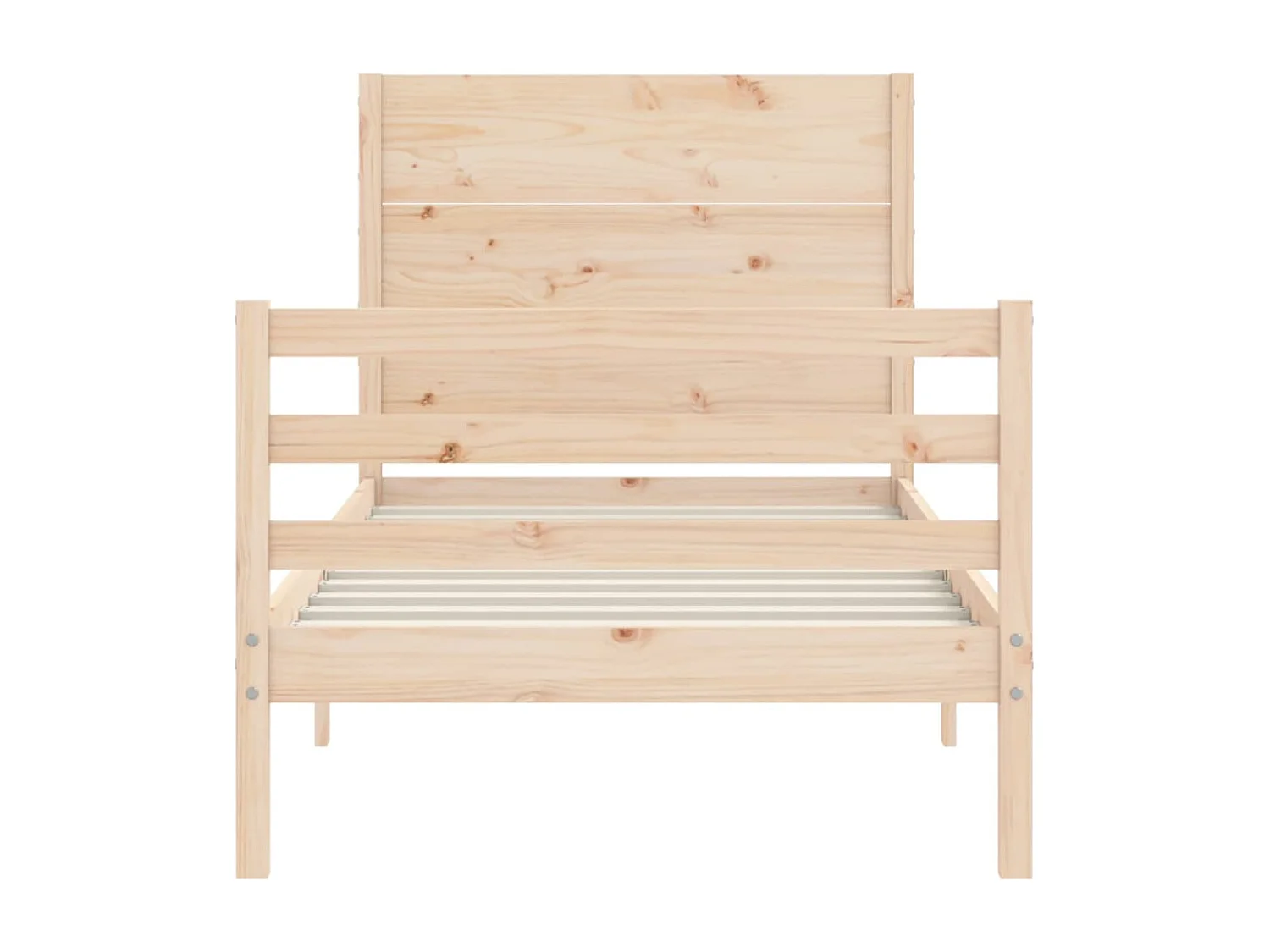 Cadre de lit avec tête de lit simple bois massif