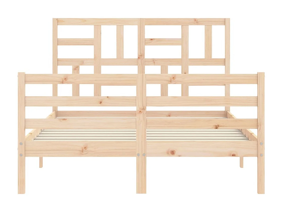 Estrutura de cama de casal c/ cabeceira madeira maciça