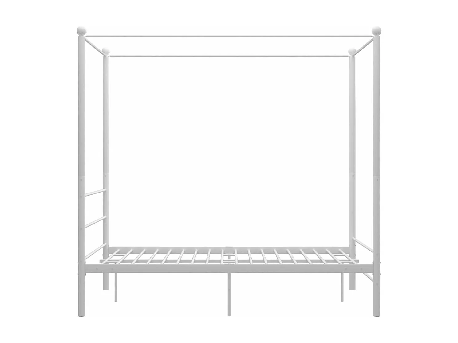 Estrutura de cama com dossel 120x200 cm metal branco