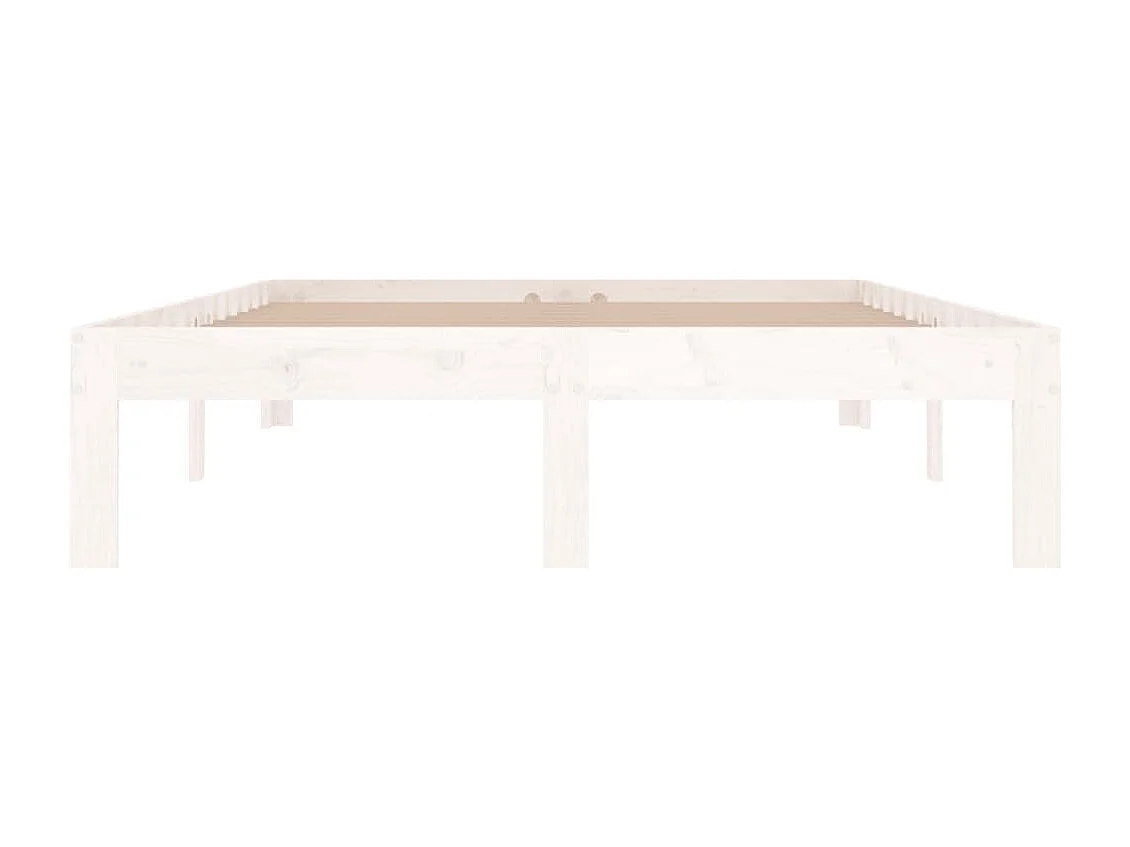 Estrutura cama pequena casal UK 120x190 cm pinho maciço branco