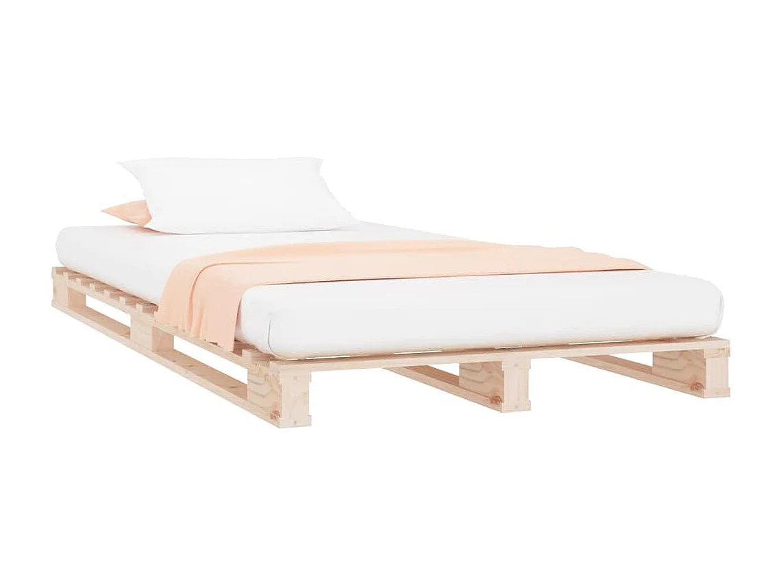 Cama de palets madera maciza pino individual 90x190 cm