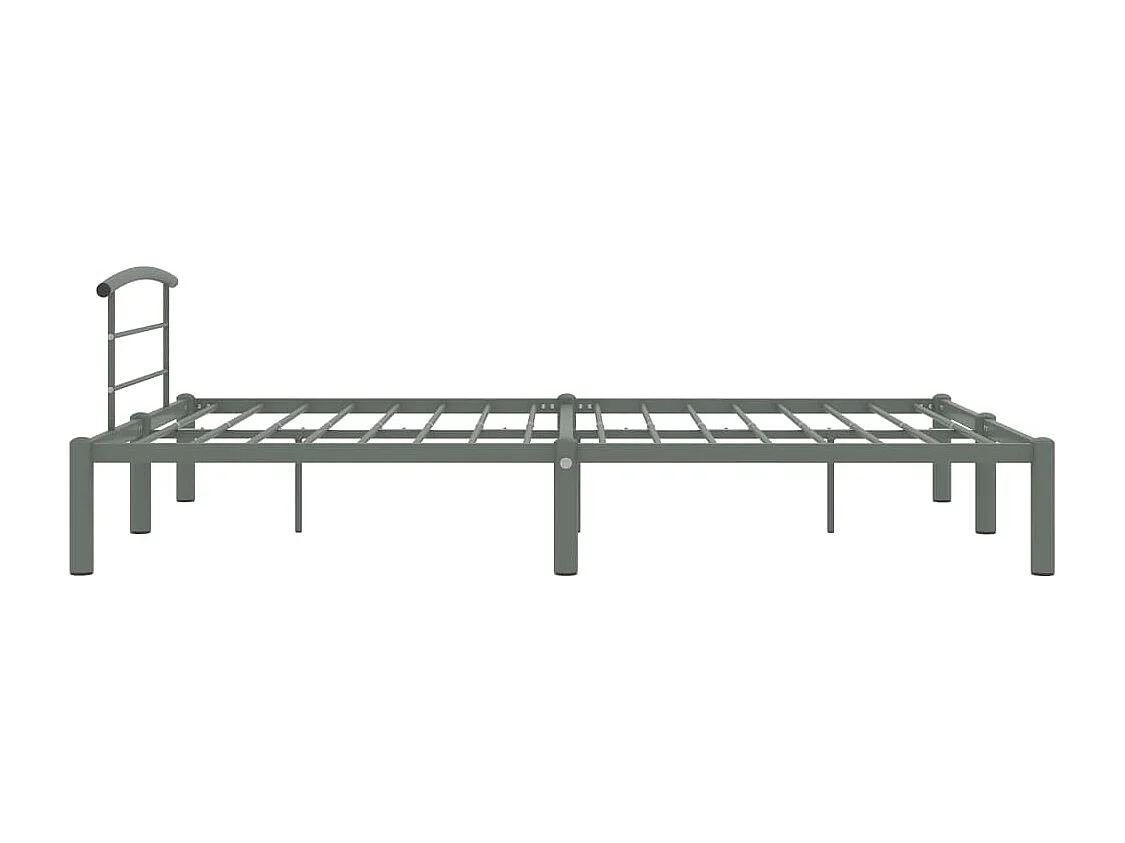 Cadre de lit Gris Métal 120 x 200 cm