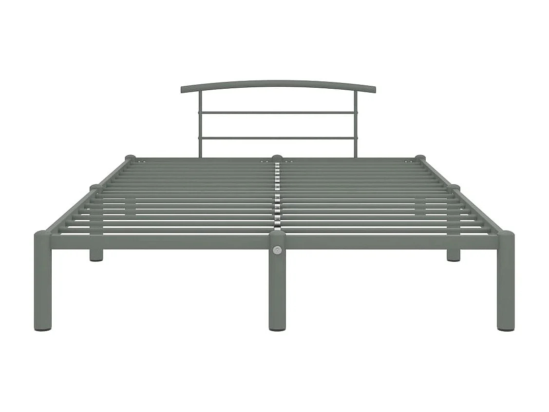 Cadre de lit Gris Métal 120 x 200 cm