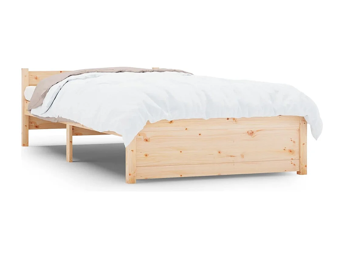 Cadre de lit Bois massif 75x190 cm Petit simple