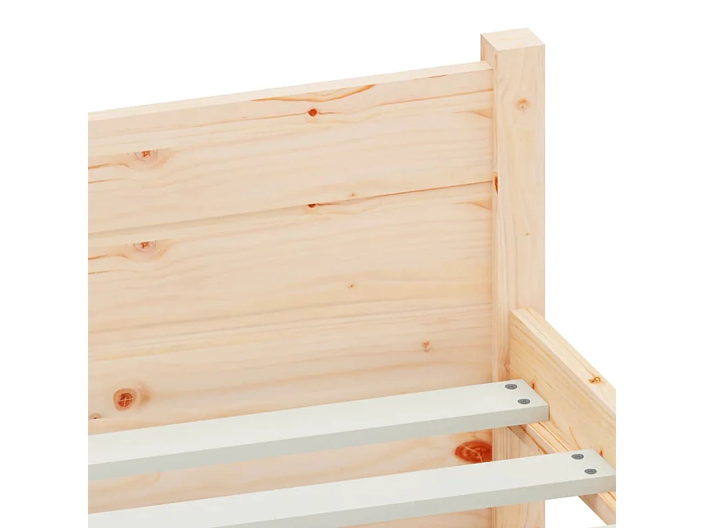 Cadre de lit Bois massif 75x190 cm Petit simple