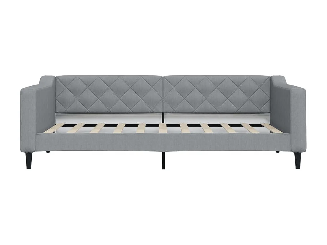 Lit de repos gris clair 90x190 cm tissu