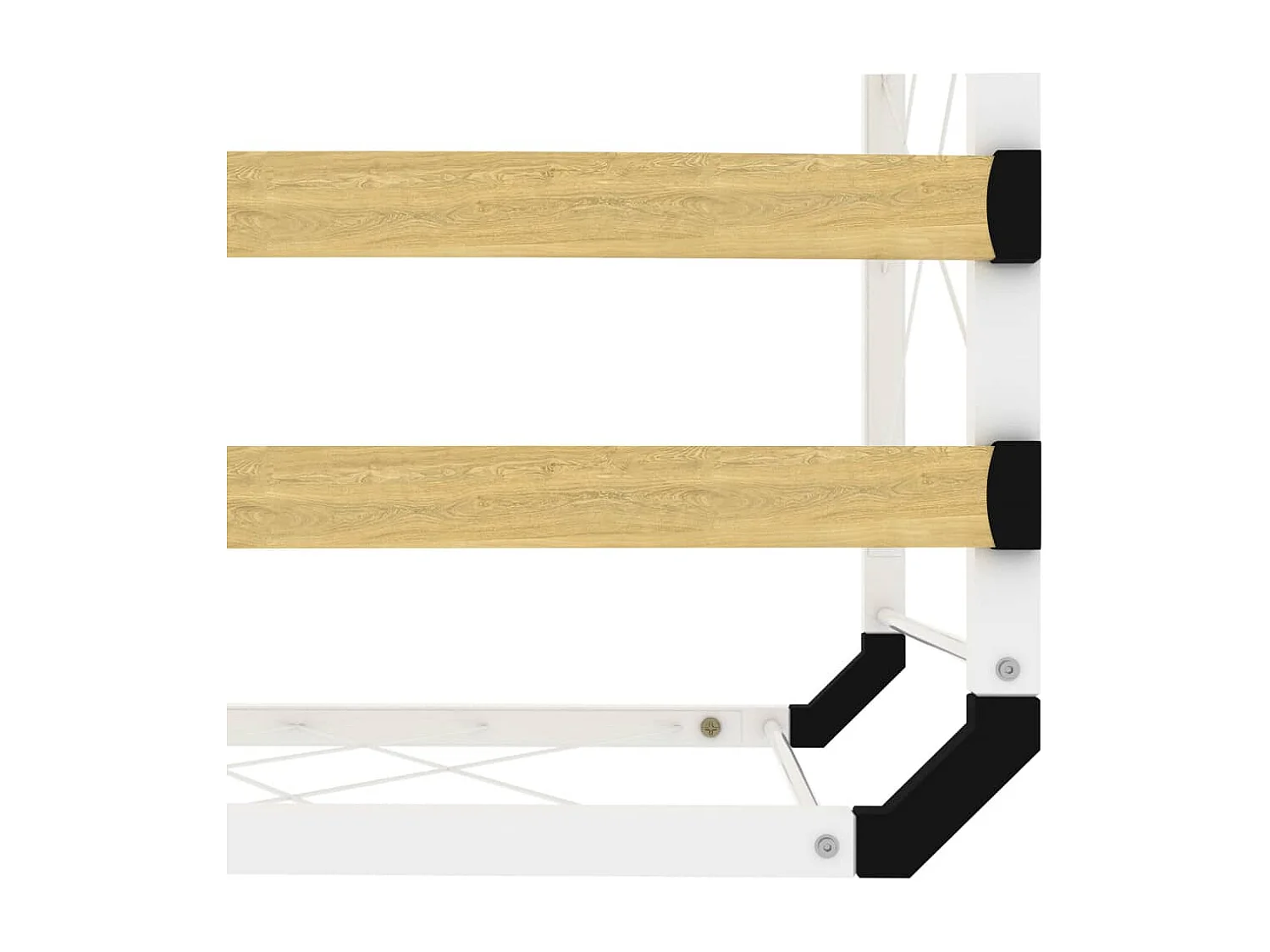 Cadre de lit Blanc Métal 200 x 200 cm