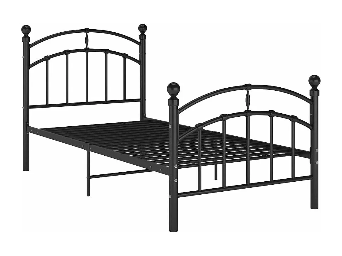 Estrutura de cama 100x200 cm metal preto