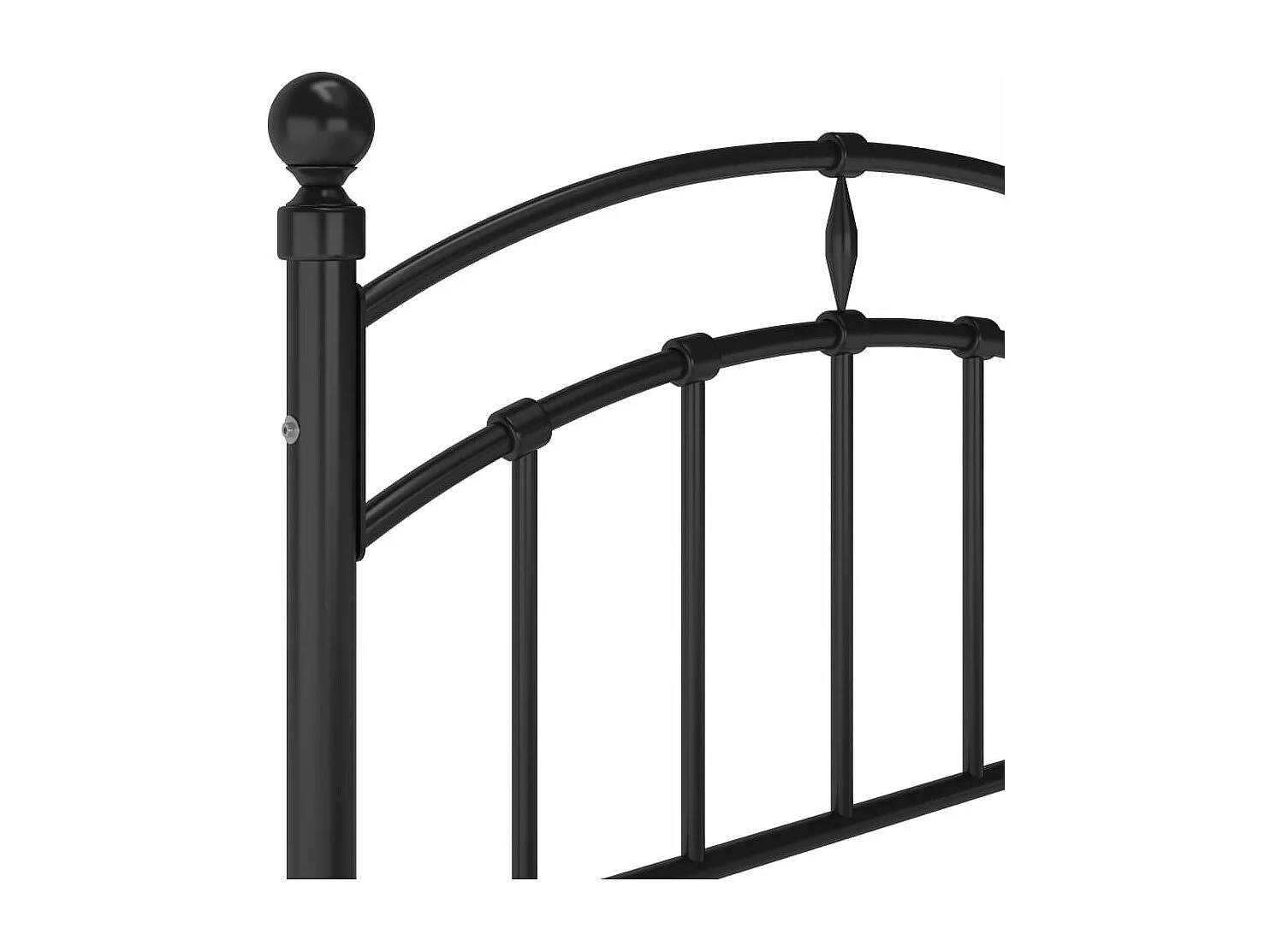 Estrutura de cama 100x200 cm metal preto