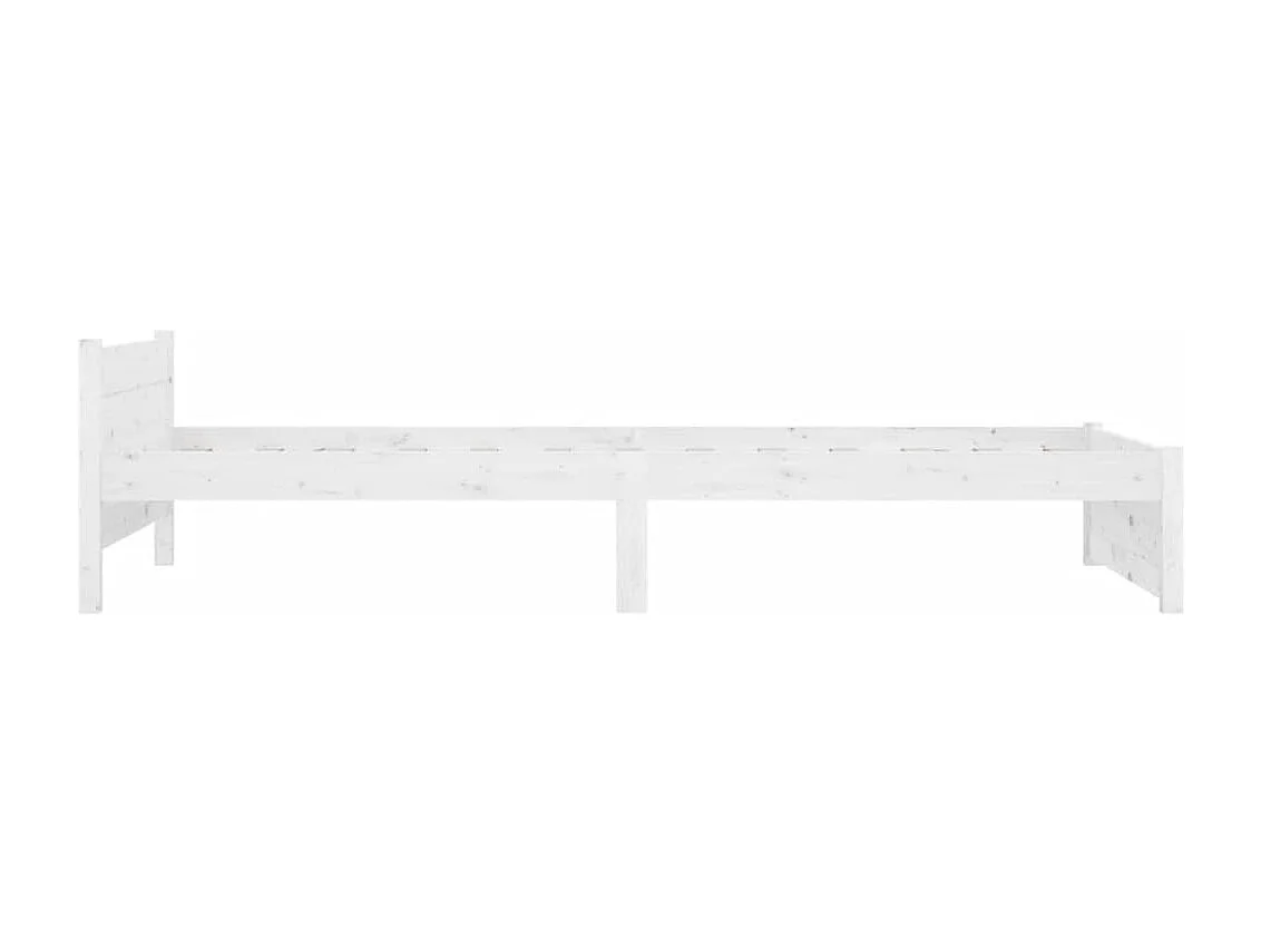 Estructura de cama madera maciza blanco 90x200 cm