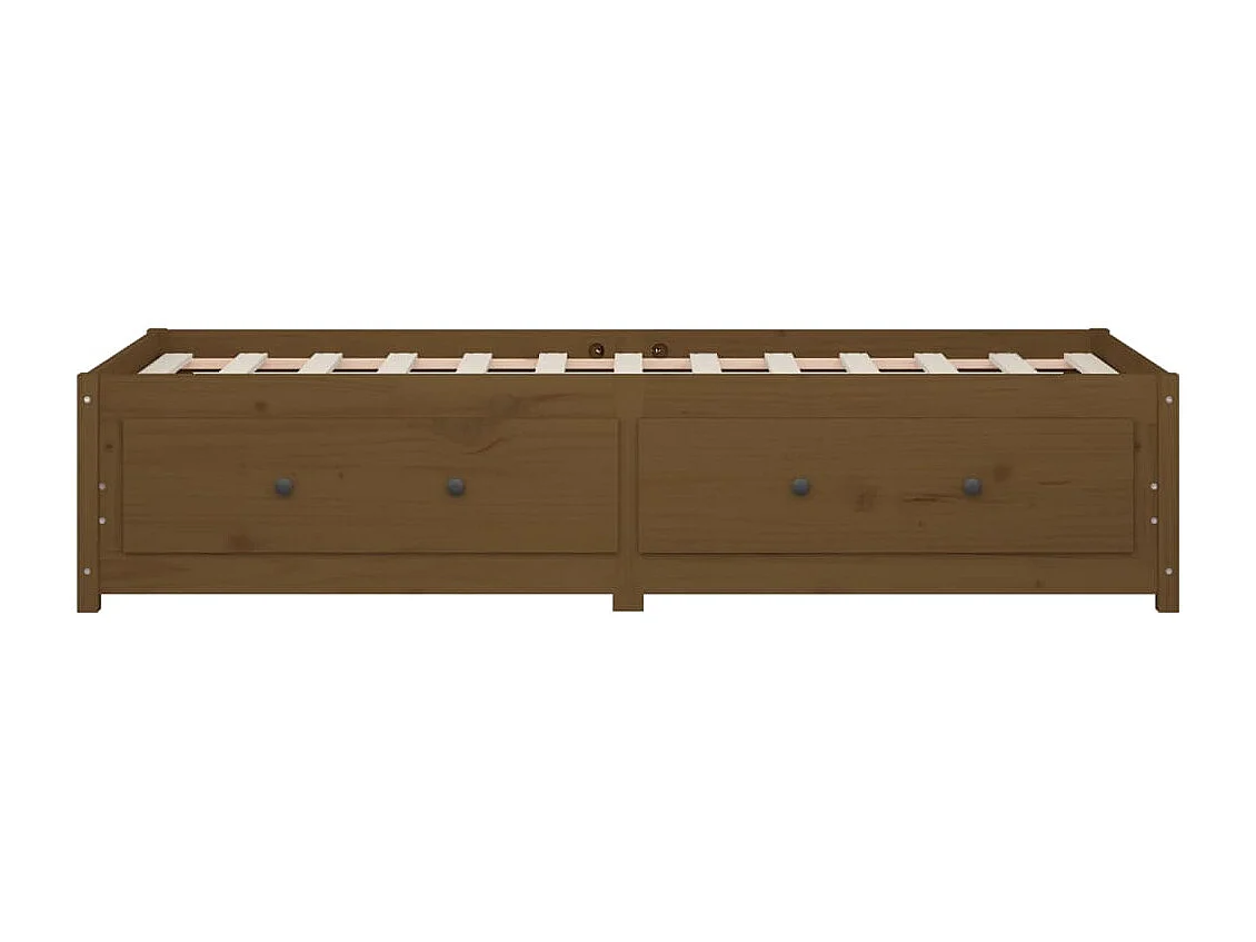 Sofá-cama 80x200 cm madeira de pinho maciça castanho mel