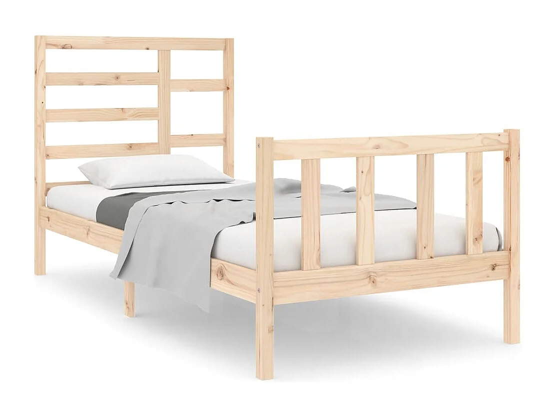 Estrutura de cama solteiro 90x190 cm madeira maciça