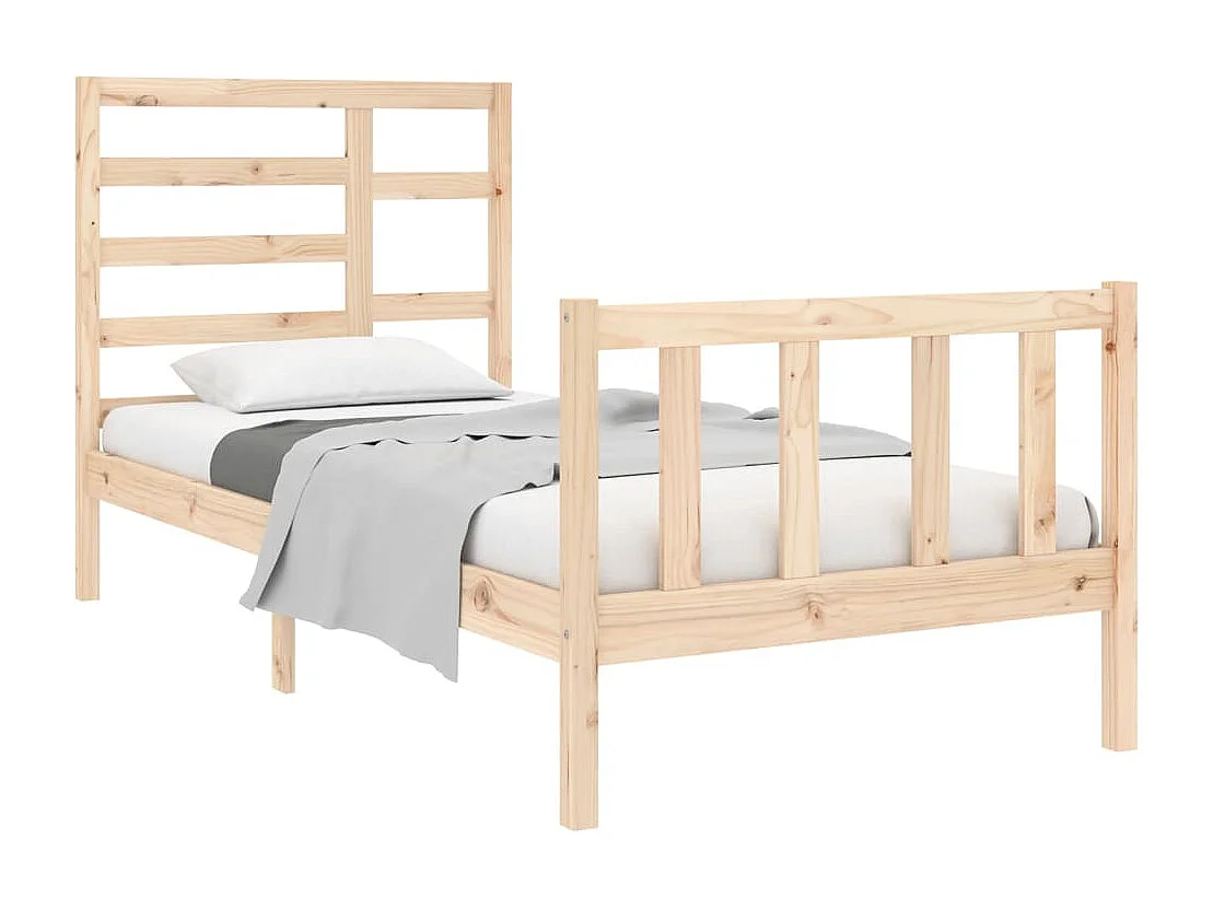 Estrutura de cama solteiro 90x190 cm madeira maciça