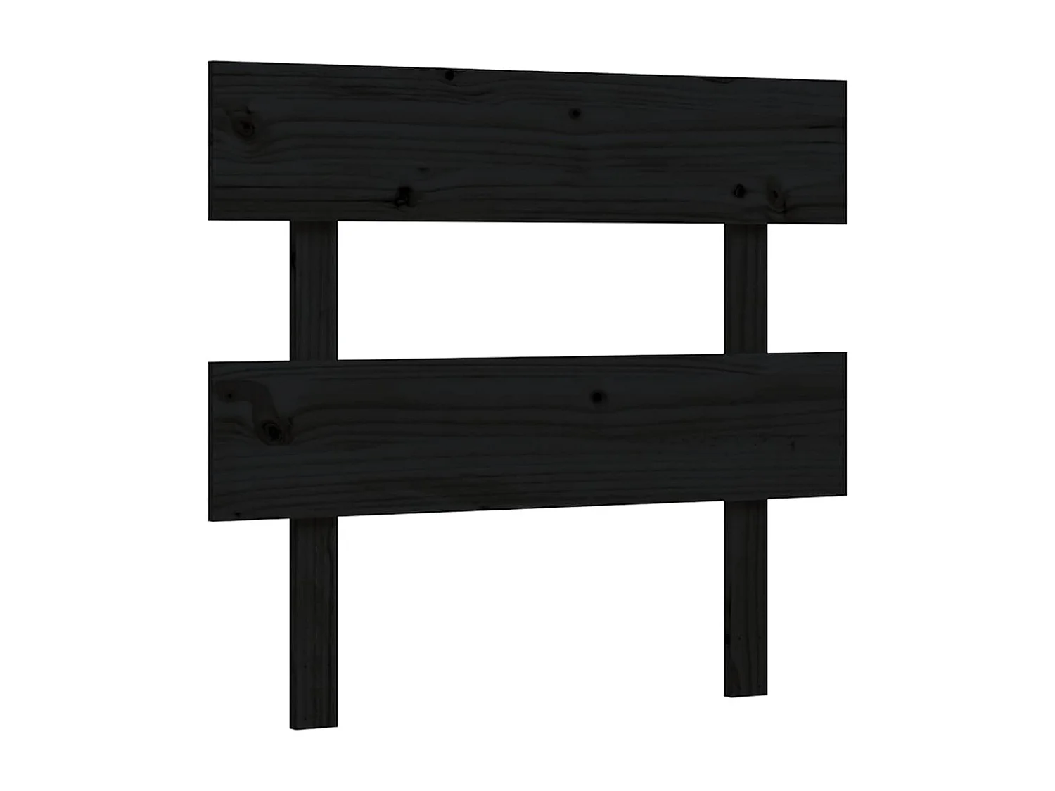 Estrutura cama de solteiro c/ cabeceira madeira maciça preto