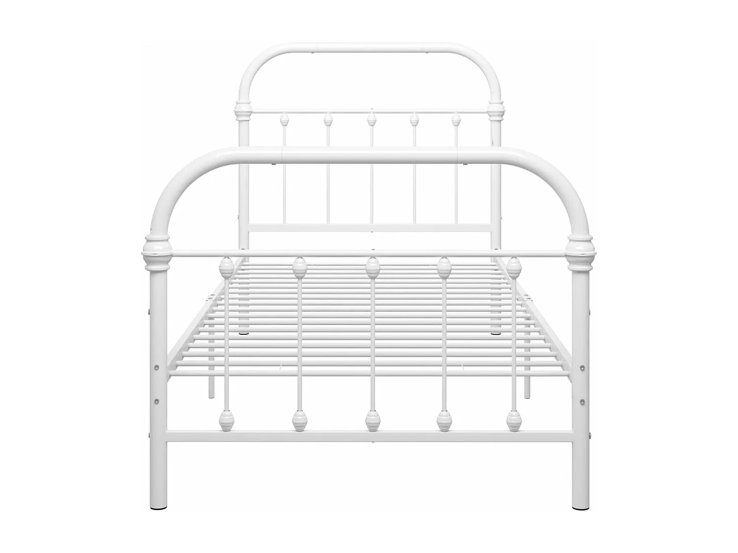 Estructura de cama de metal blanco 100x200 cm