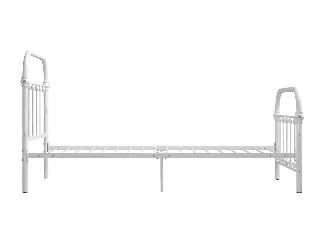 Estructura de cama de metal blanco 100x200 cm