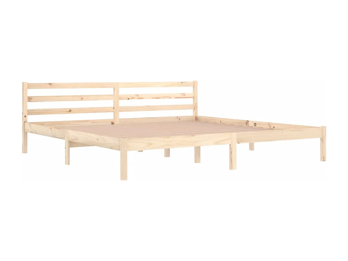 Estructura de cama madera maciza de pino 200x200 cm