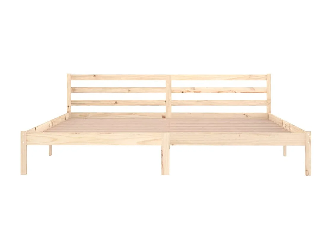 Estructura de cama madera maciza de pino 200x200 cm