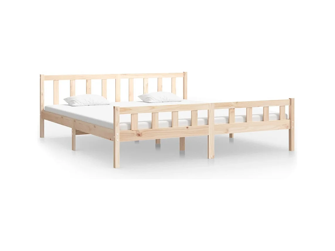 Estrutura de cama super king 180x200 cm madeira maciça