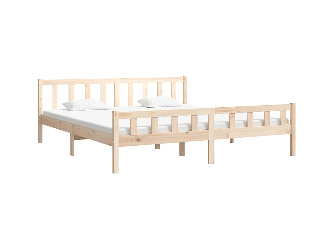 Estrutura de cama super king 180x200 cm madeira maciça