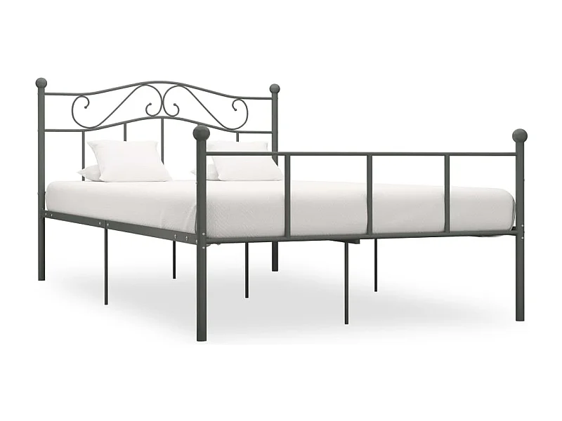 Estrutura de cama 160x200 cm metal cinzento