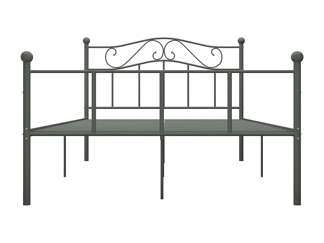 Estrutura de cama 160x200 cm metal cinzento