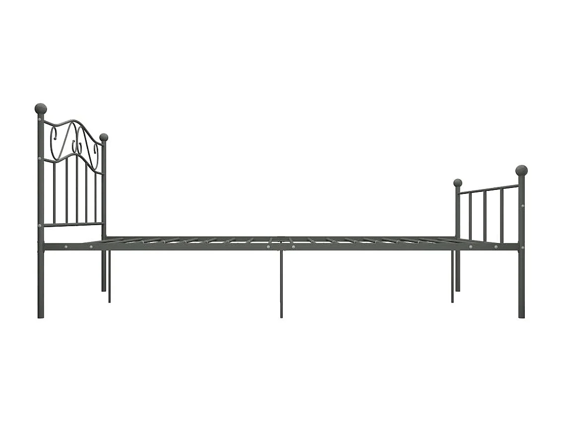 Estructura de cama de metal gris 160x200 cm