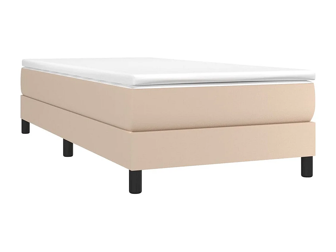 Lit à sommier tapissier avec matelas Cappuccino 90x200 cm