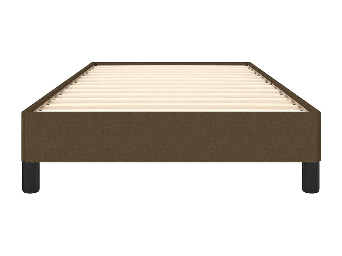 Cadre de lit Marron foncé 100x200 cm Tissu