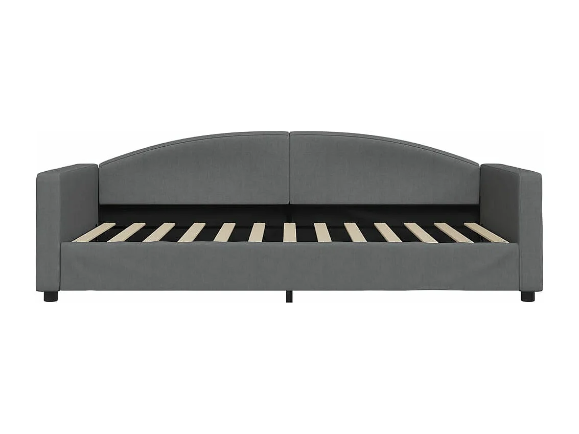 Lit de repos gris foncé 100x200 cm tissu