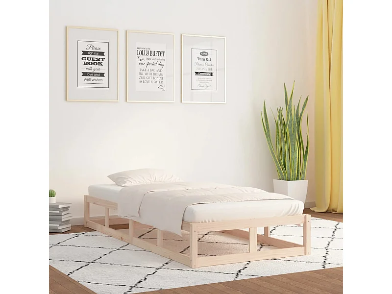Cadre de lit 75x190 cm Petit simple Bois massif
