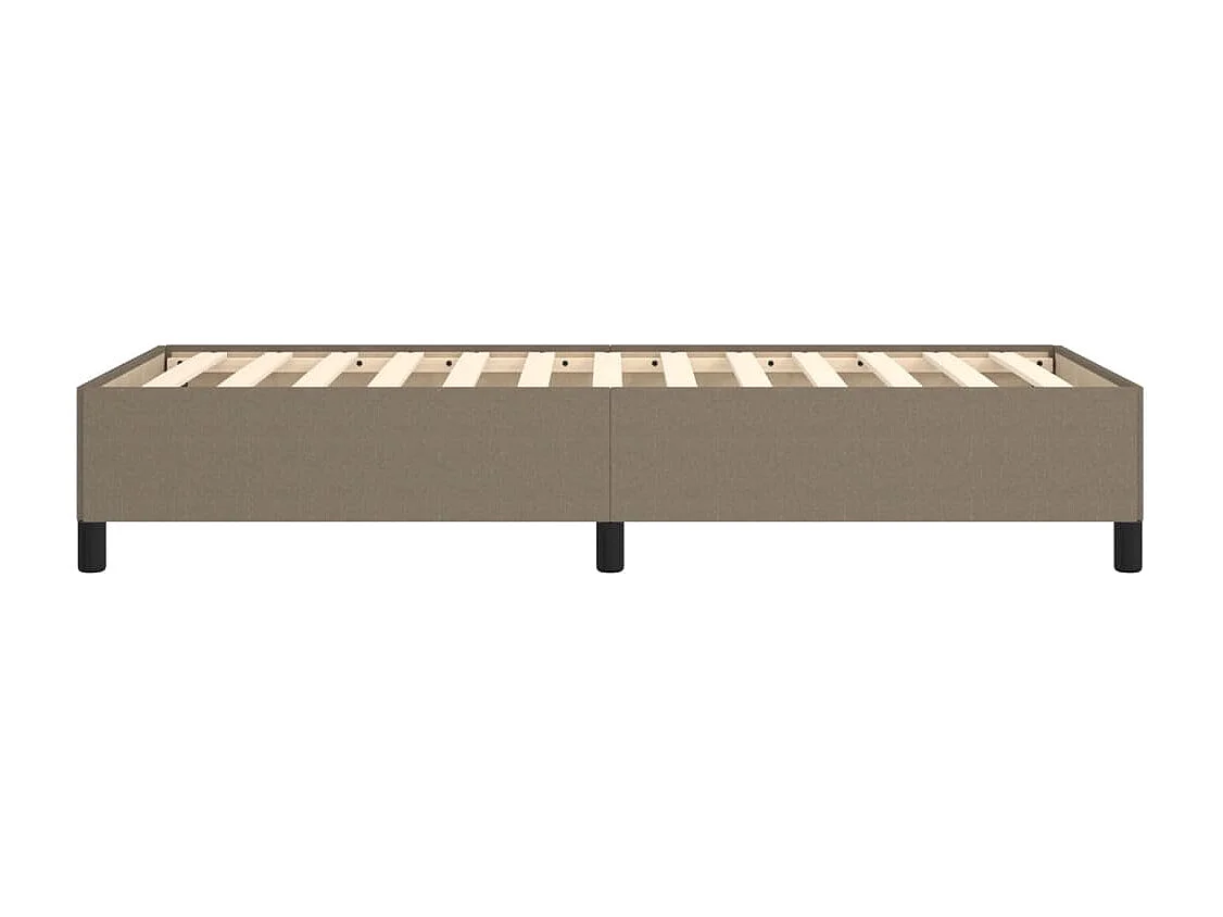 Estructura de cama de tela gris taupe 100x200 cm