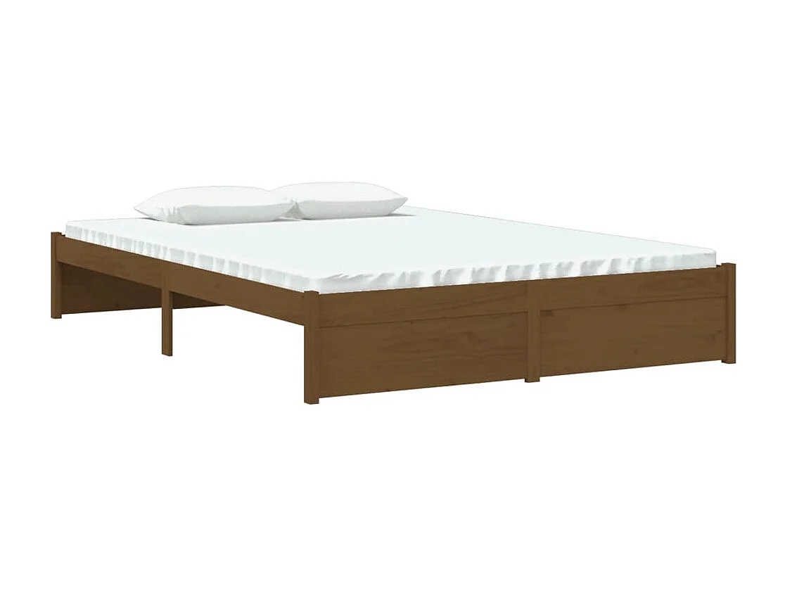 Estructura de cama madera maciza marrón miel 140x200 cm
