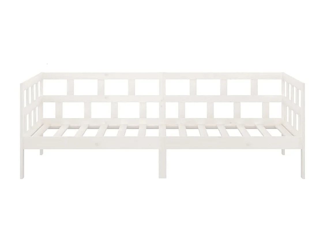 Sofá cama madera maciza de pino blanco 90x200 cm