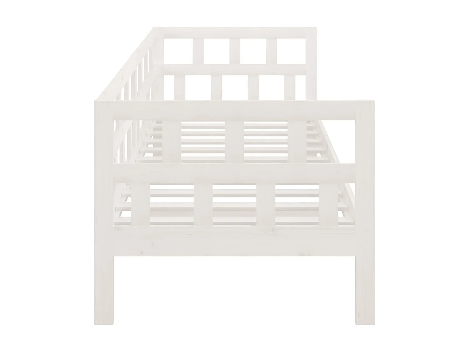 Sofá cama madera maciza de pino blanco 90x200 cm