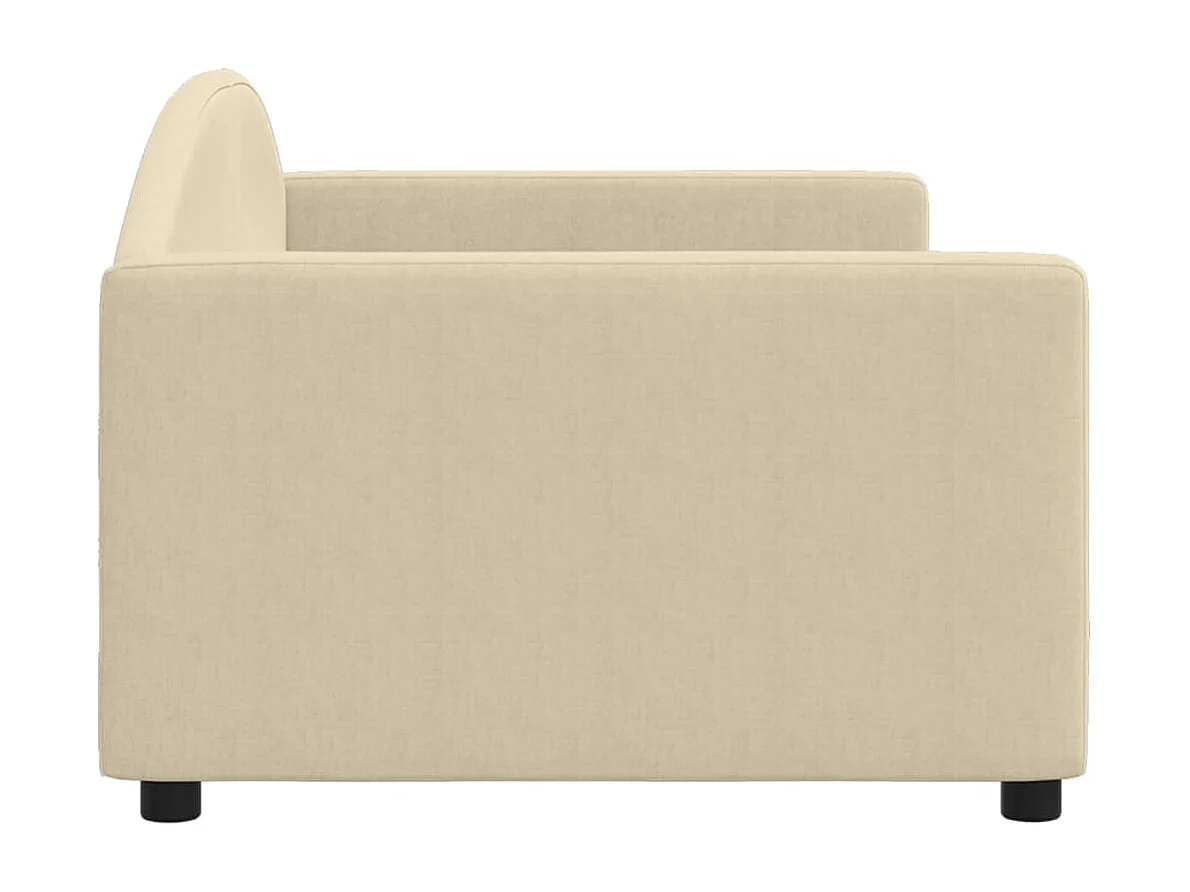 Lit de repos crème 90x200 cm tissu