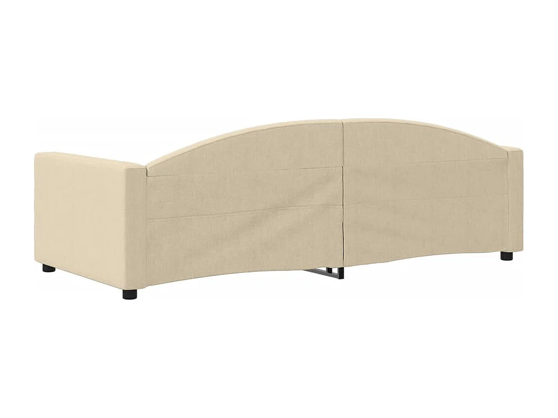 Lit de repos crème 90x200 cm tissu
