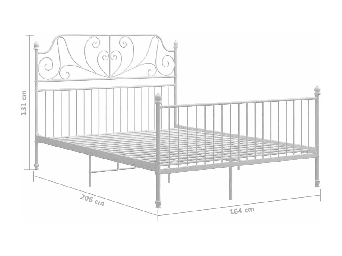 Estrutura de cama metal 160x200 cm branco